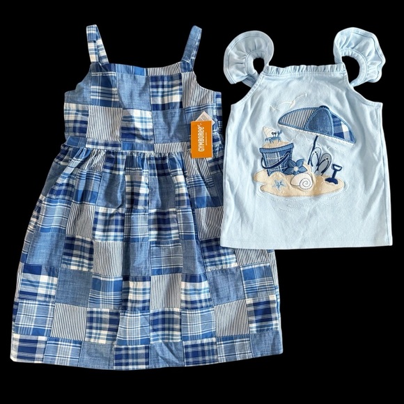 Gymboree Other - Gymboree NWT Blue Plaid Dress and Beach tank Top bundle girls size 6 summer #704